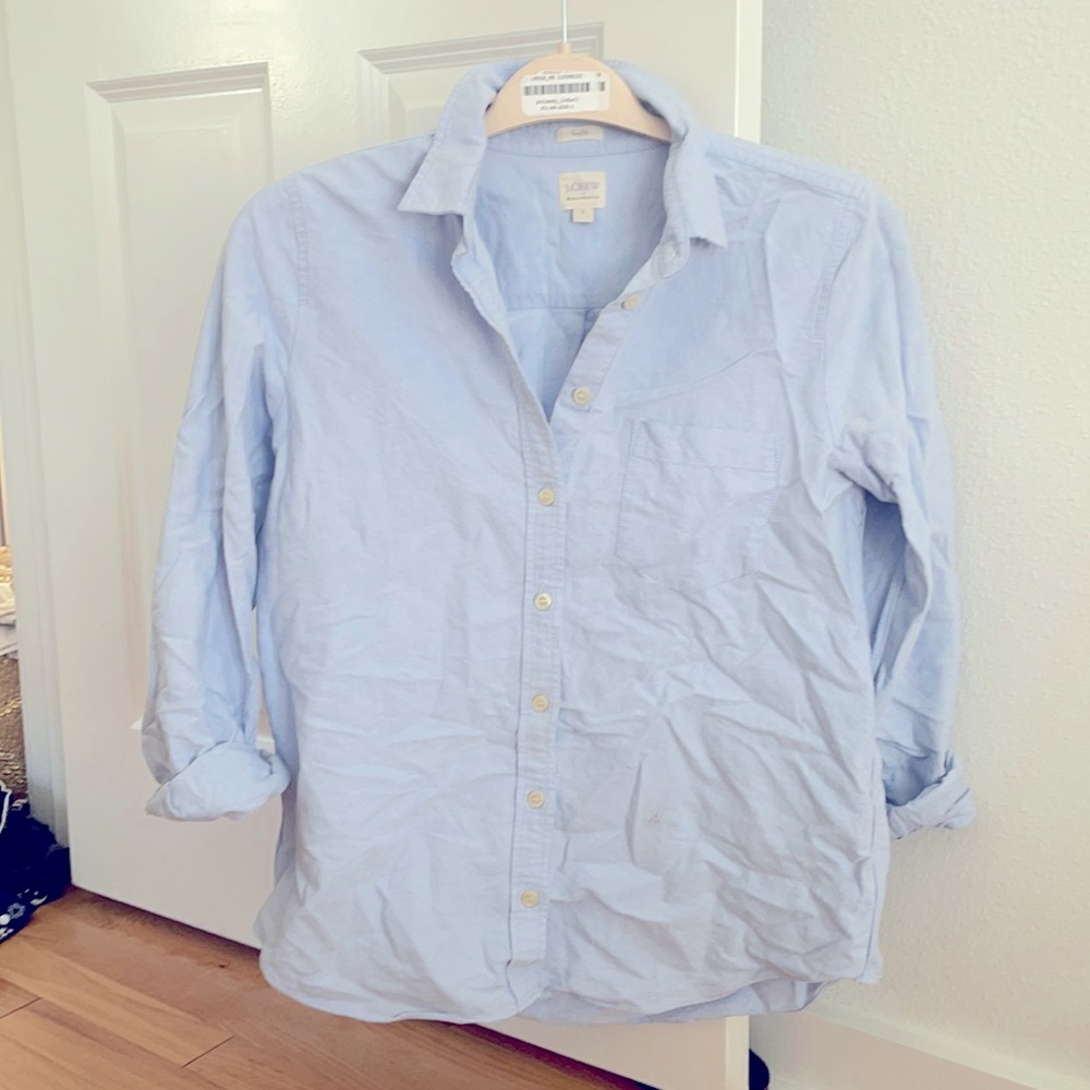 Blue j crew structured button down - size small